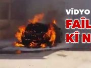 Li Qamişlo otomobîla dermansazekî şewitandin